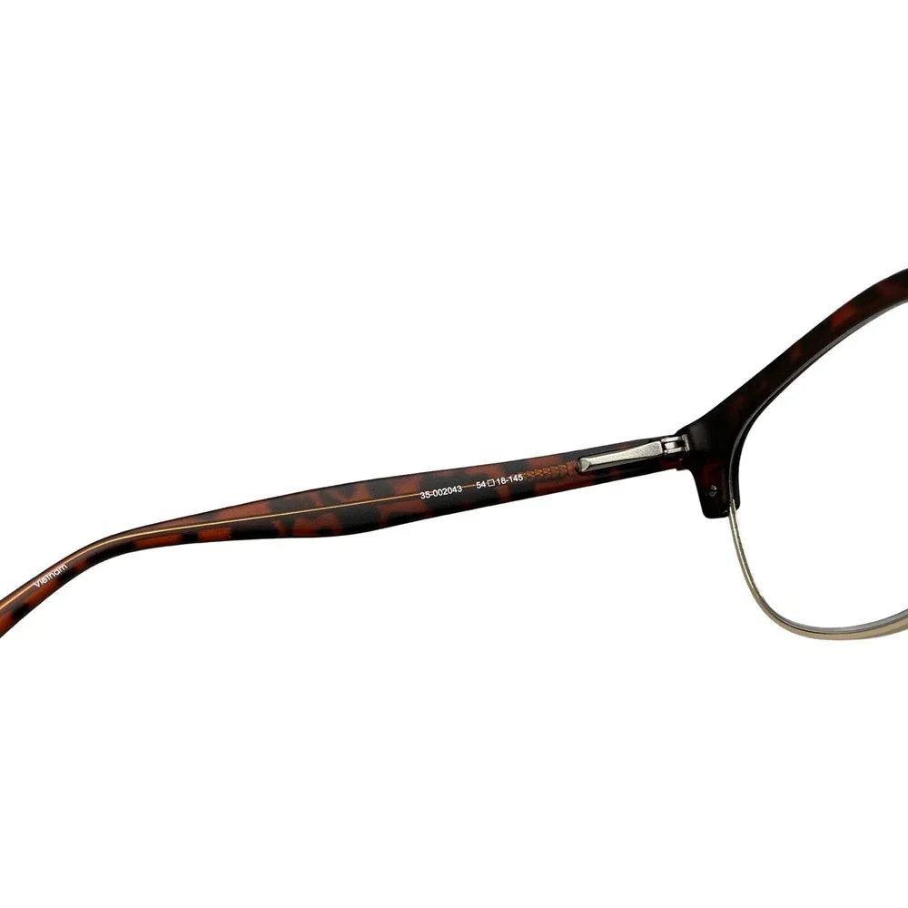 Muse M Classic Tortoise Gold Eyeglasses 35-002043 54-18-145 Square Browline